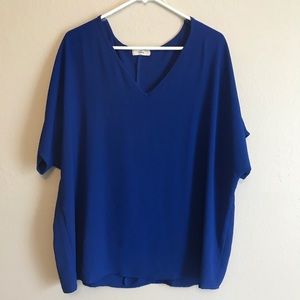 Short sleeve blue top